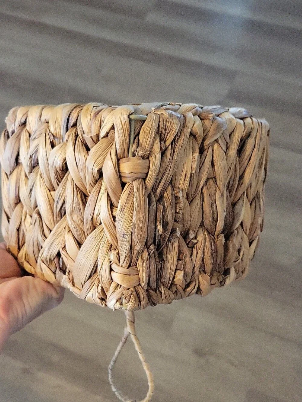 Pier 1 Natural Brown Woven Utensil Caddy with Handle
